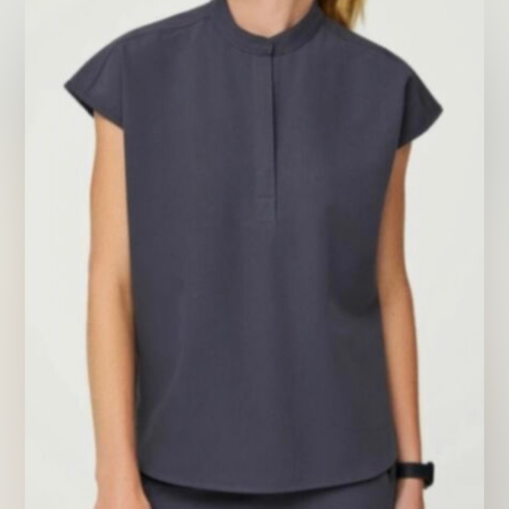 FIGS Limited Edition Charcoal Rafaela Top
